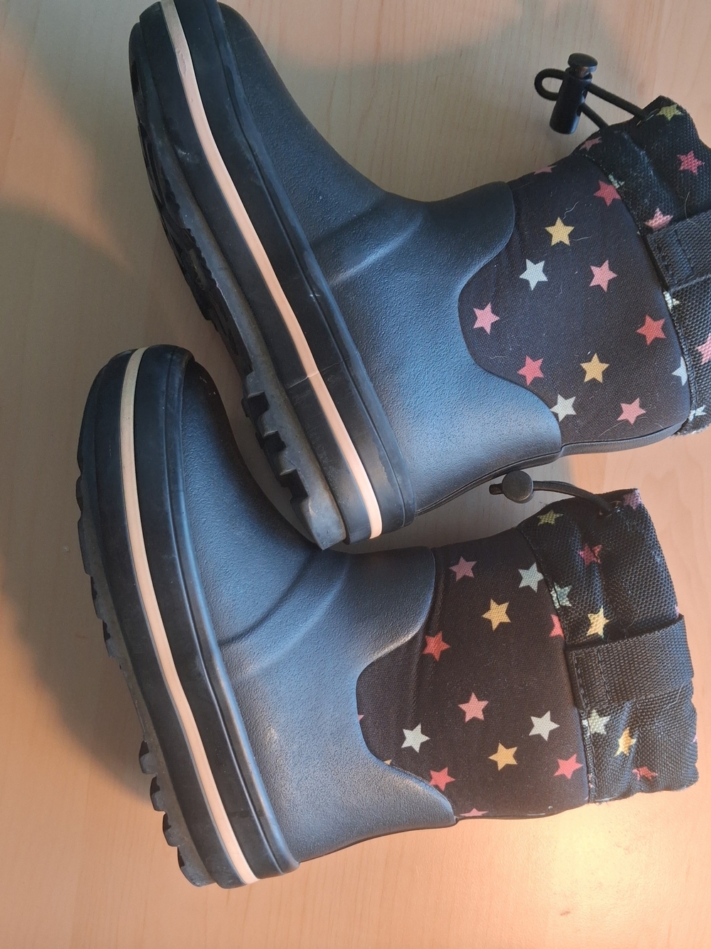Target Kids Black Rain & Snow Boots with Multicolor Stars